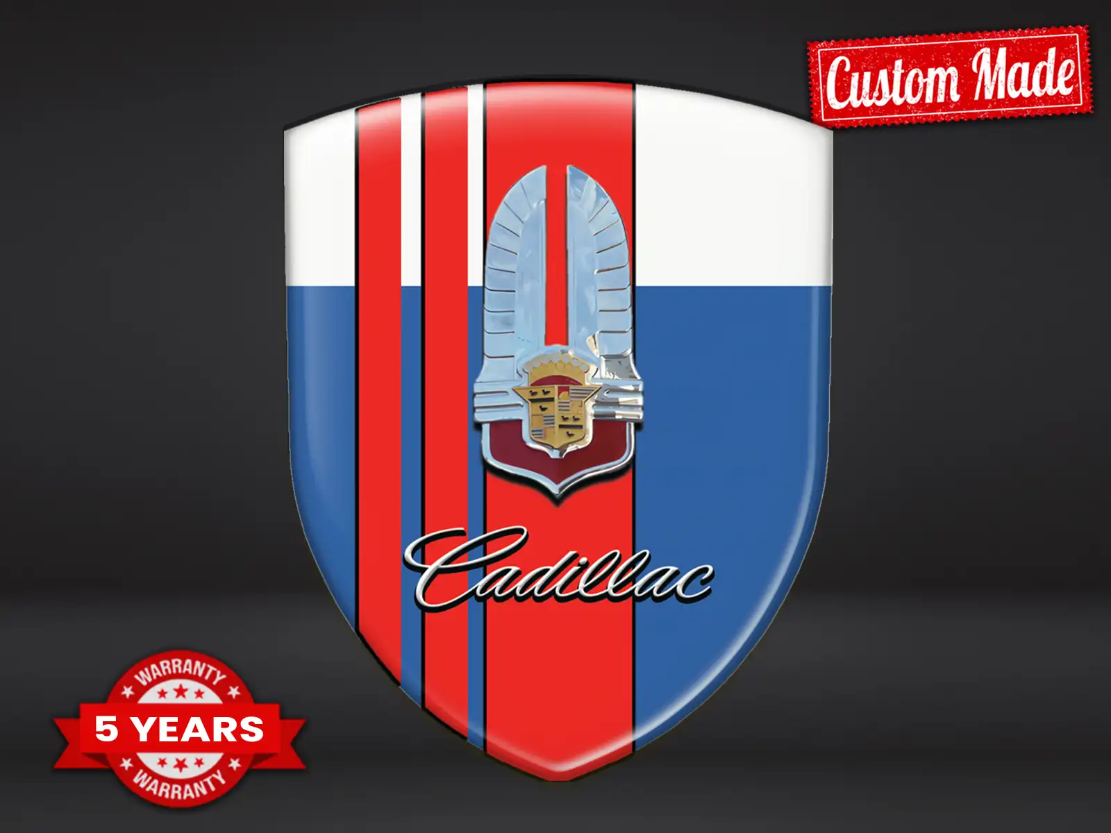 Cadillac Badge Resina Design Custom Superiori Veicolo